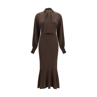 Jacquemus Brown Silk Casual Dress