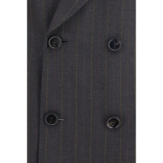 Ami Paris Double-Breasted Striped Wool Blazer