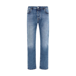 Jacob Cohen Blue Cotton Slim Fit Jeans