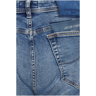 Jacob Cohen Blue Cotton Slim Fit Jeans