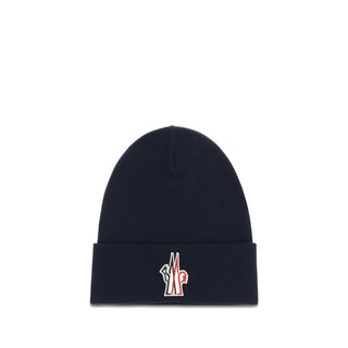 Moncler Grenoble Blue Wool Oves Aries Beanie