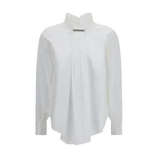 Brunello Cucinelli White Cotton Blouse