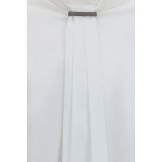 Brunello Cucinelli White Cotton Blouse