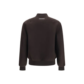Brioni Brown Wool Oves Aries Bomber