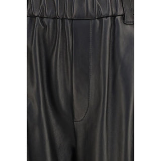 Brunello Cucinelli Black Leather Pants