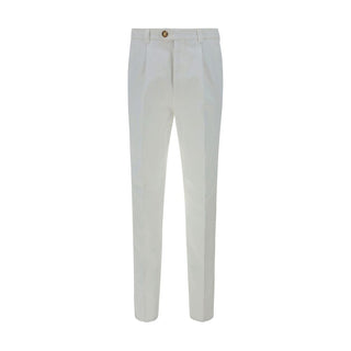 Brunello Cucinelli White Cotton Casual Pants