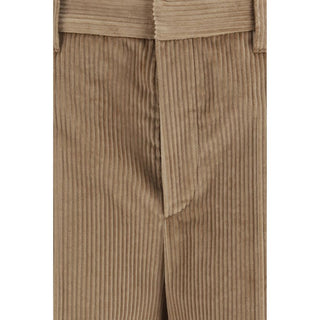 Brunello Cucinelli Brown Cotton Casual Pants
