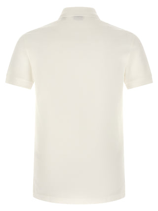 Burberry White Cotton Polo Shirt