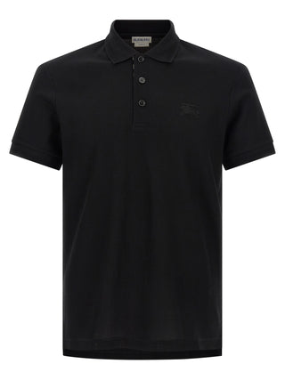 Burberry Black Cotton Polo Shirt