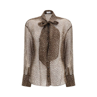Brunello Cucinelli Dapple Silk Organza Shirt