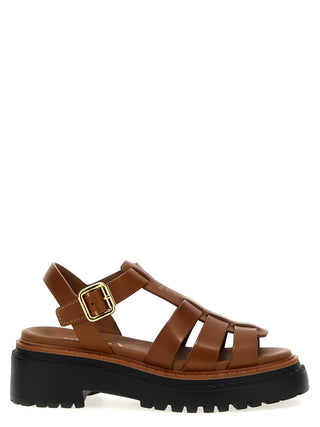 Prada Monolith Leather Sandals