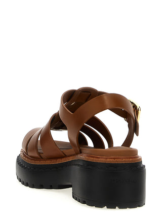Prada Monolith Leather Sandals