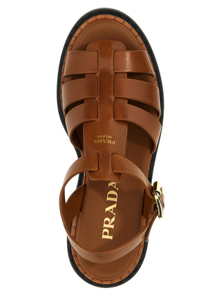 Prada Monolith Leather Sandals