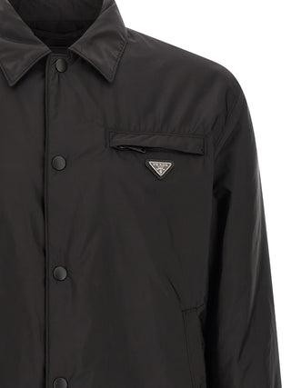 Prada Black Recycled Polyamide Full-Length Jacket