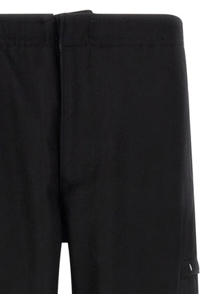 Stone Island Black Virgin Wool Cargo Pants
