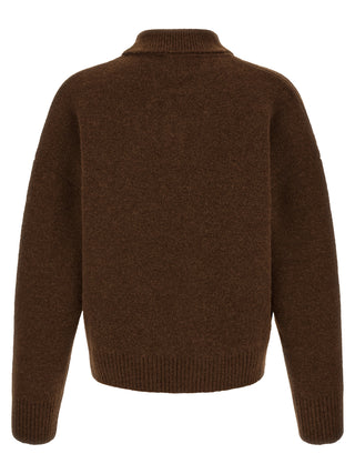 Ami Paris Ami de Coeur Alpaca Wool Polo Shirt