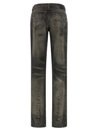 Diesel Black Cotton Straight-Leg Jeans