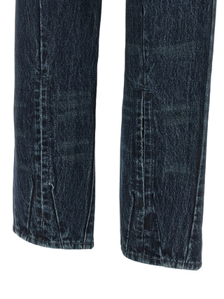 Diesel Blue Cotton Straight-Leg Jeans