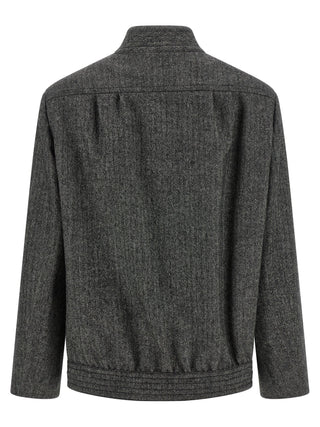 Blazé Milano Gray Virgin Wool Full-Length Jacket