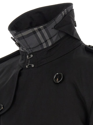Burberry Black Cotton Coat