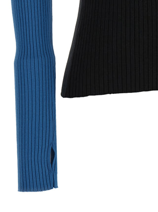 Courrèges High-Neck Rib-Knit Jersey