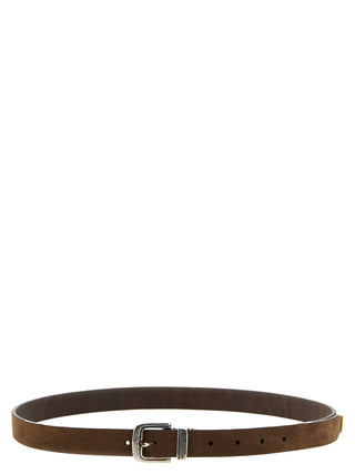 Brunello Cucinelli Brown Bull Skin Belt