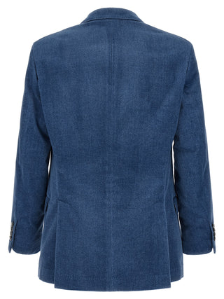 Brunello Cucinelli Blue Cotton Blazer