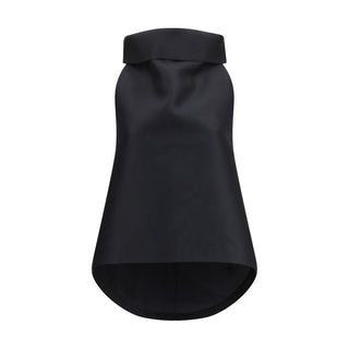 Balenciaga High-Collar Bow Top