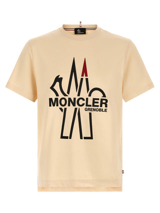 Moncler Grenoble Beige Cotton T-Shirt