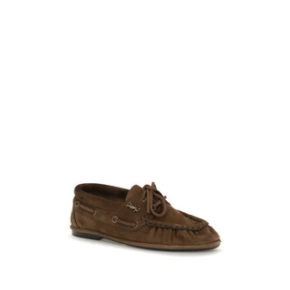 Saint Laurent Le Loafer Cassandre Suede Loafers