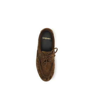 Saint Laurent Le Loafer Cassandre Suede Loafers