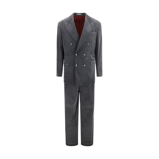 Brunello Cucinelli Gray Cotton Suit