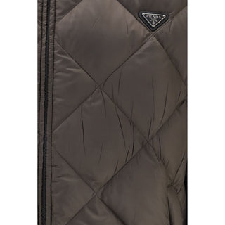 Prada Bicolor Recycled Polyester Full-Length Jacket