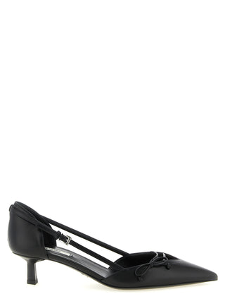 Prada Open-Side Leather Pumps