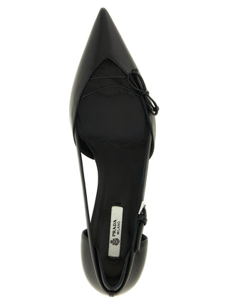 Prada Open-Side Leather Pumps