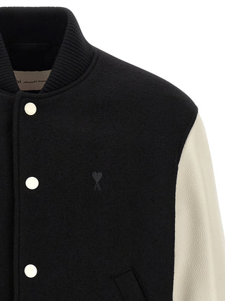 Ami Paris Teddy Virgin Wool Bomber Jacket