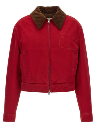 AMI Paris Ami de Coeur Cropped Jacket