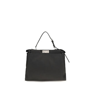 Fendi Black Calf Leather Bos Taurus Shoulder Bag