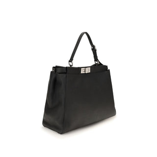 Fendi Black Calf Leather Bos Taurus Shoulder Bag