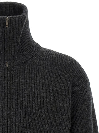 Lemaire Gray Wool Cardigan