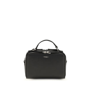 Fendi Black Calf Leather Bos Taurus Shoulder Bag
