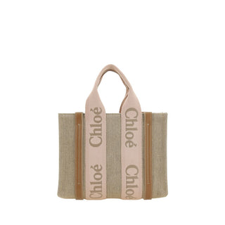 Chloé Beige Linen Handbag