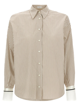 Brunello Cucinelli Beige Cotton Blouse