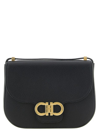 Ferragamo Black Calfskin Crossbody Bag