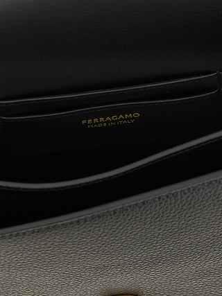 Ferragamo Black Calfskin Crossbody Bag