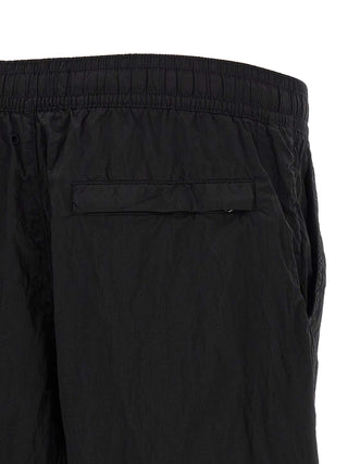Stone Island Black Polyamide Cargo Shorts