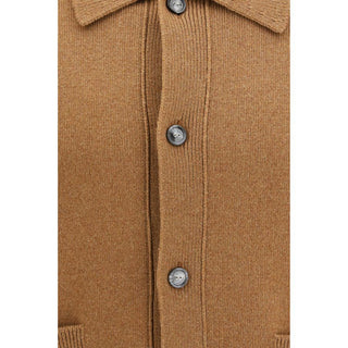 Ami Paris Wool Shirt Collar Cardigan