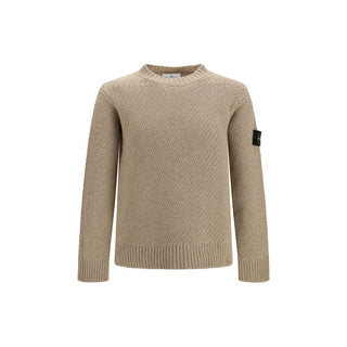 Stone Island Beige Wool Oves Aries Sweatshirt