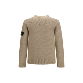 Stone Island Beige Wool Oves Aries Sweatshirt