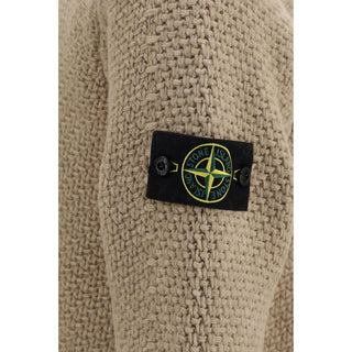 Stone Island Beige Wool Oves Aries Sweatshirt